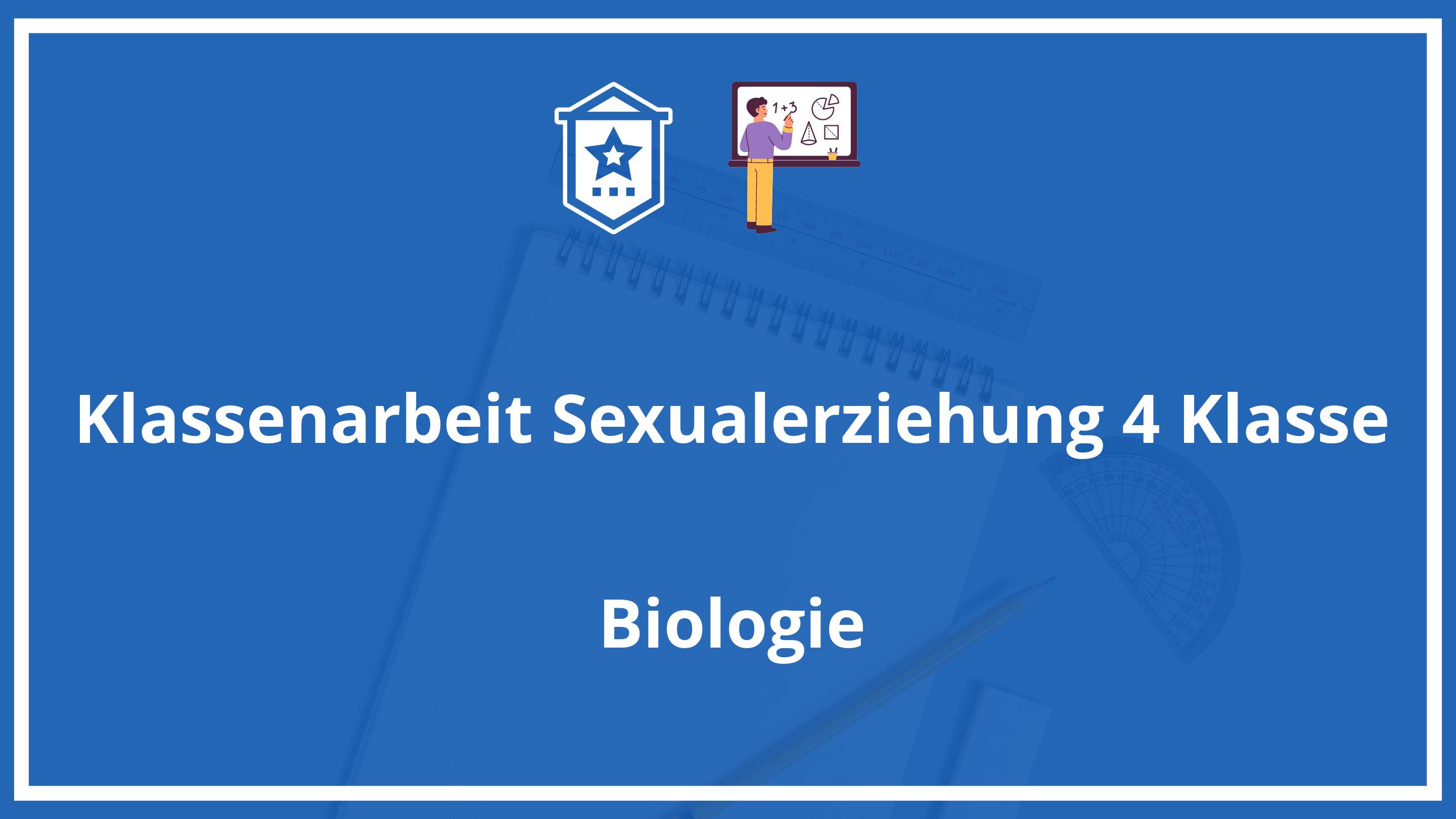 Klassenarbeit Sexualerziehung 4. Klasse PDF