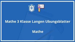 Mathe 3 Klasse Längen Übungsblätter PDF